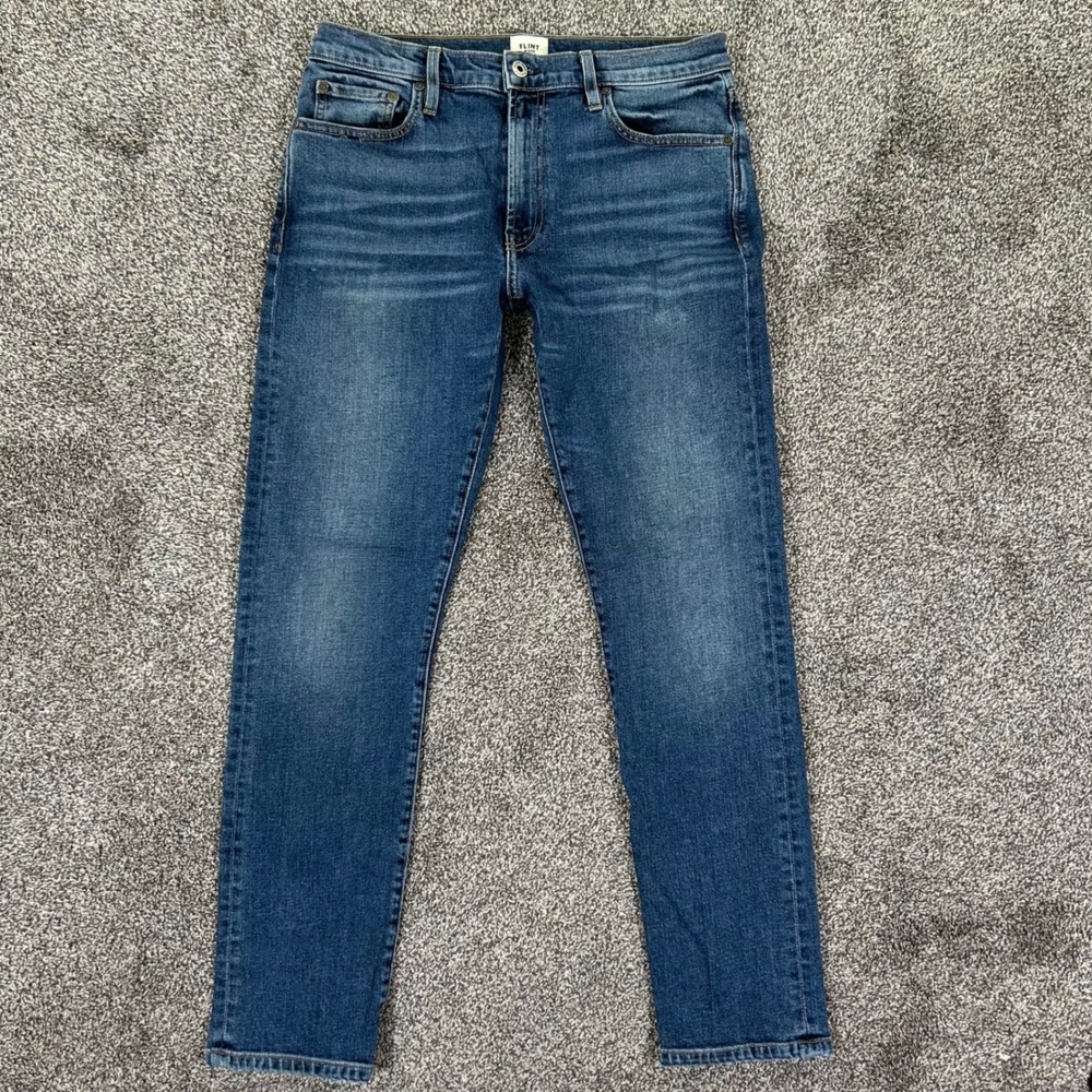 Flint and Tinder 365‎ Denim Jeans Mens 31x30 Medium Wash Blue USA Made Slim Fit
